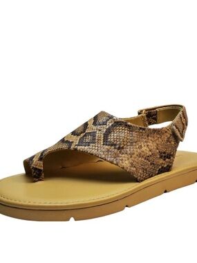 Vince Olsen Snake Print Leather Slingback Sandal | Size 8 | Great Condition